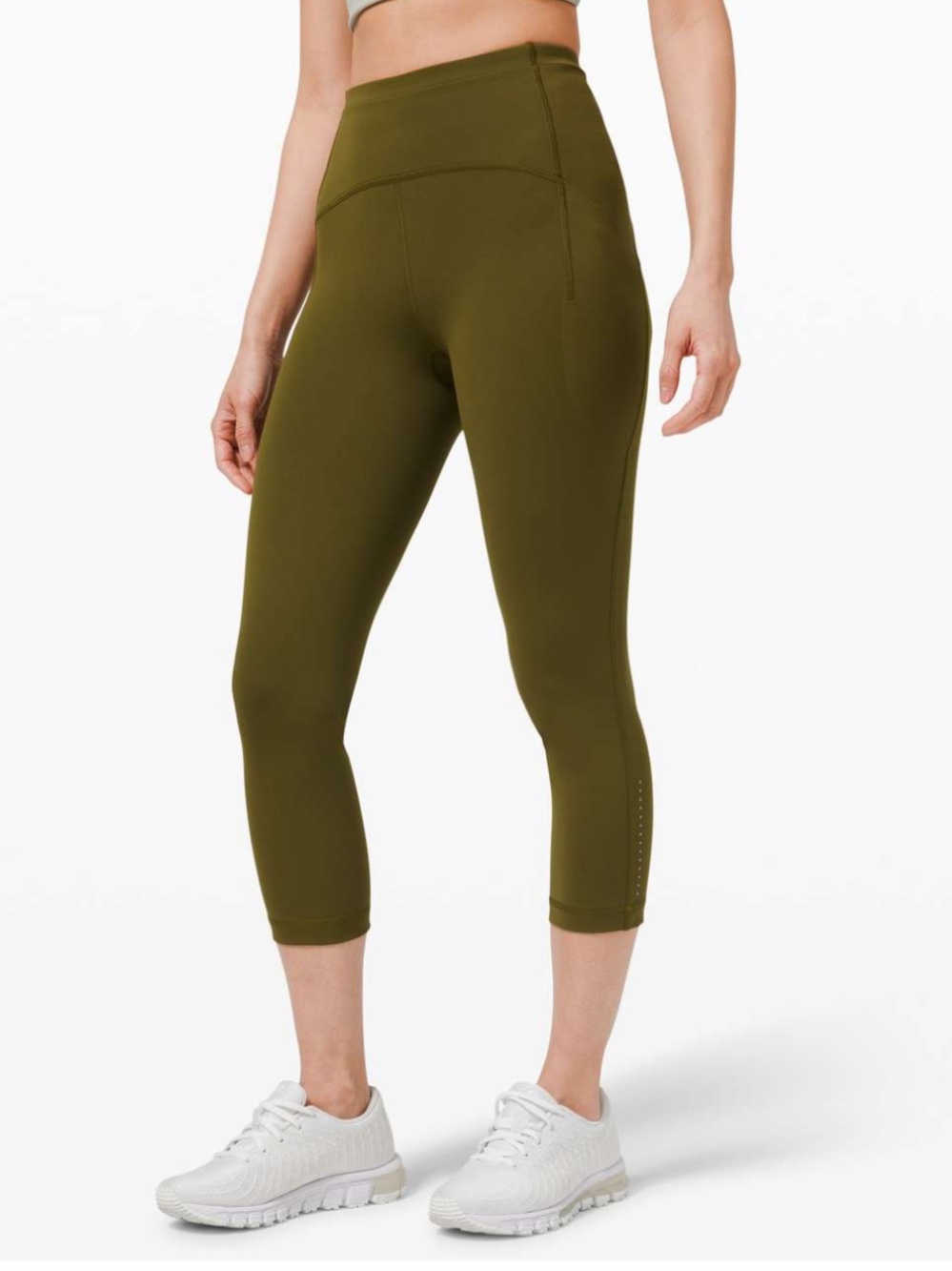 Lululemon Swift Speed High-Rise Crop 21" Moss Green Women’s Size 14 - Picture 2 of 14